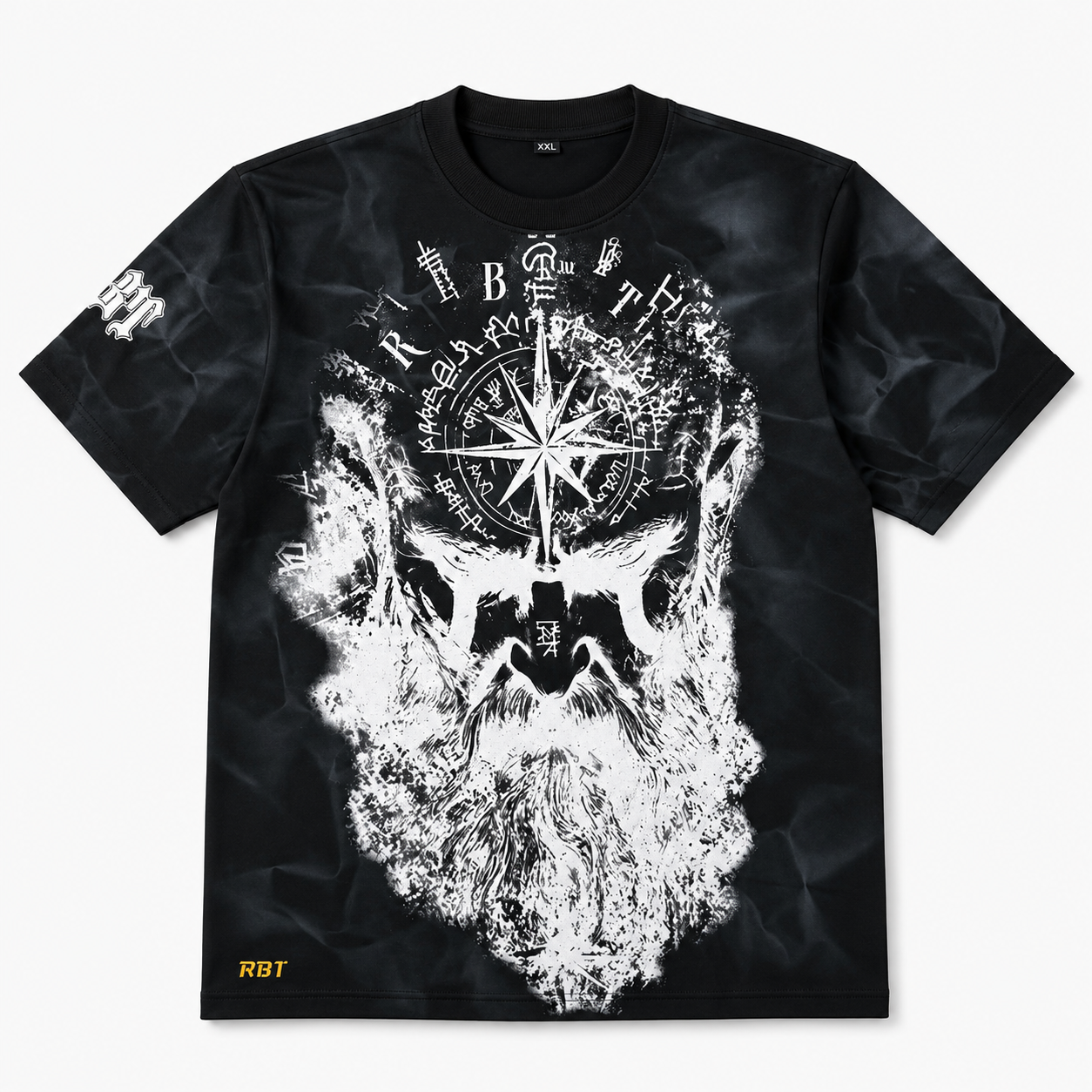 Camiseta Oversize Brújula Negra